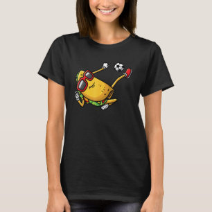 Taco Playing Soccer Mexican Cinco De Mayo Kids Men T-Shirt