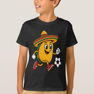 Taco Playing Soccer Mexican Cinco De Mayo Sombrero T-Shirt