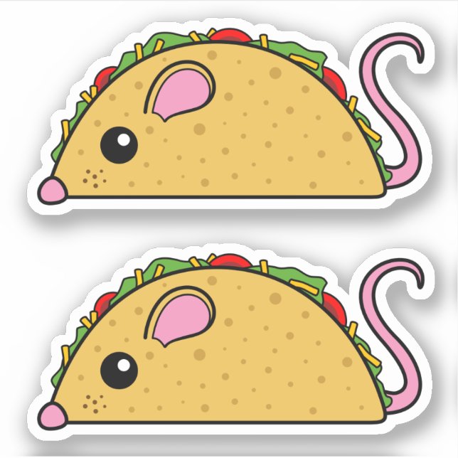 Taco Rat Vinyl Stickers (Front)