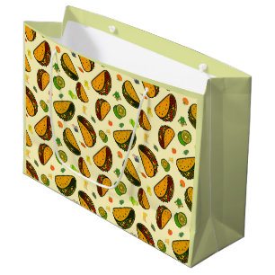 Taco Seamless Pattern Large Gift Bag