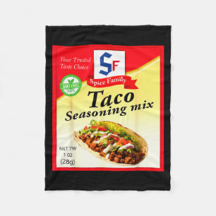 Taco Seasoning Mix Funny Mexico Cinco De Mayo Grou Fleece Blanket