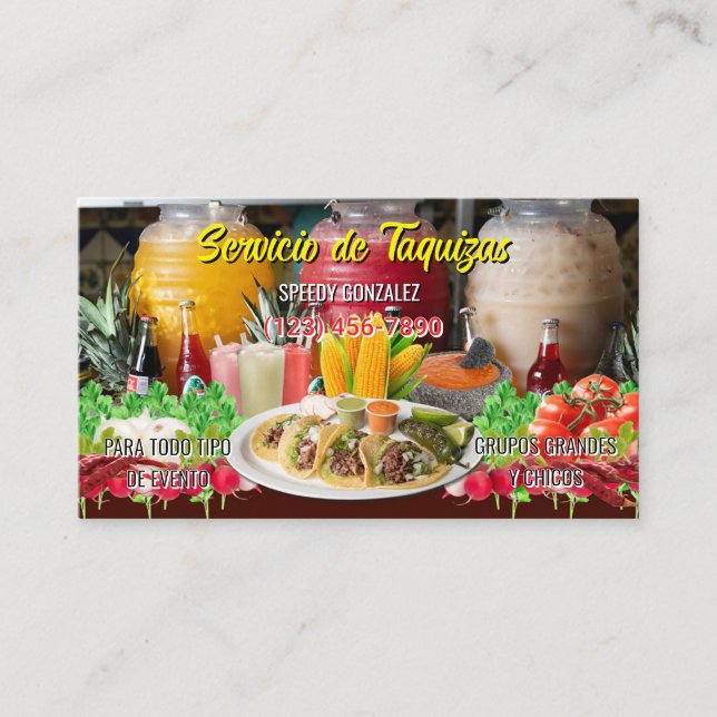 Taco Service Business Card (Front)
