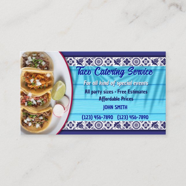 Taco Service Business Card (Front)