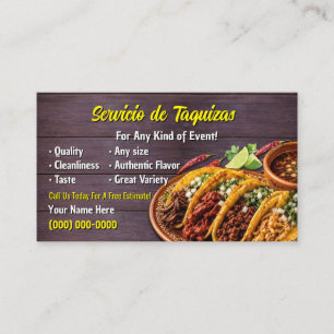 Taco Service Business Cards