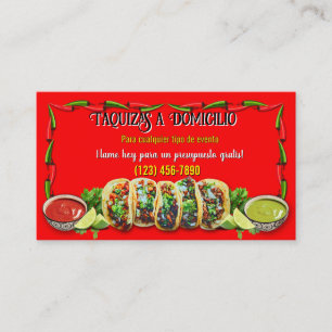 Taco service business cards