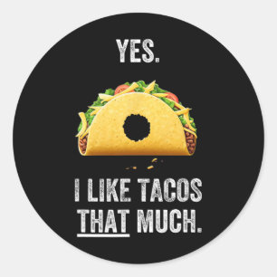 Taco Shirts For Men Funny Cinco De Mayo Mexican Fo Classic Round Sticker