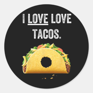 Taco Shirts For Men Funny Cinco De Mayo Mexican Fo Classic Round Sticker