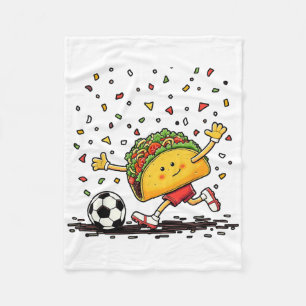 Taco Soccer Cinco De Mayo Celebration Funny Fleece Blanket