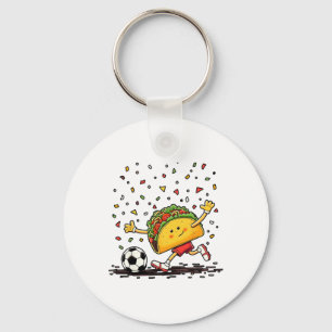 Taco Soccer Cinco De Mayo Celebration Funny Key Ring