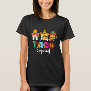 Taco Squad Cinco De Mayo Funny Cute Mexican Food L T-Shirt