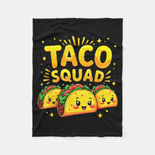 Taco squad cinco de mayo mexican food fiesta vibes fleece blanket