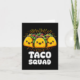 Taco Squad Funny Fiesta Group Mexican Food Design Card