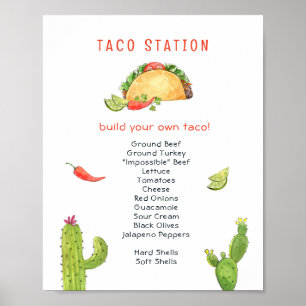 Taco station Taco Bridal shower  Poster