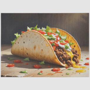 Taco Still Life Decoupage Tissue Paper