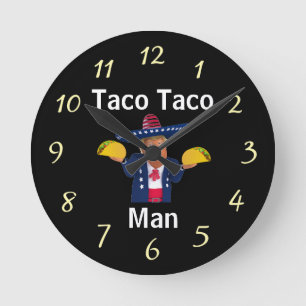 Taco Taco Man Clock