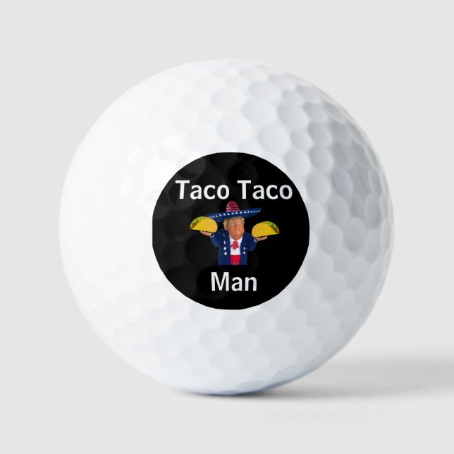 Taco Taco Man Golf Balls (Front)