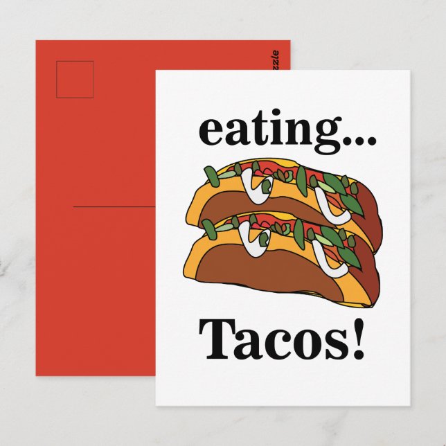 Taco Tacos Food Funny  Postcard (Front/Back)