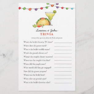 Taco & Tequila Fiesta Couple's Shower Trivia games