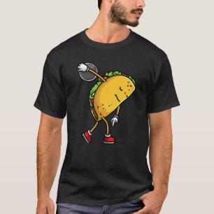Taco Throwing Discus Thrower Mexican Food Cinco De T-Shirt