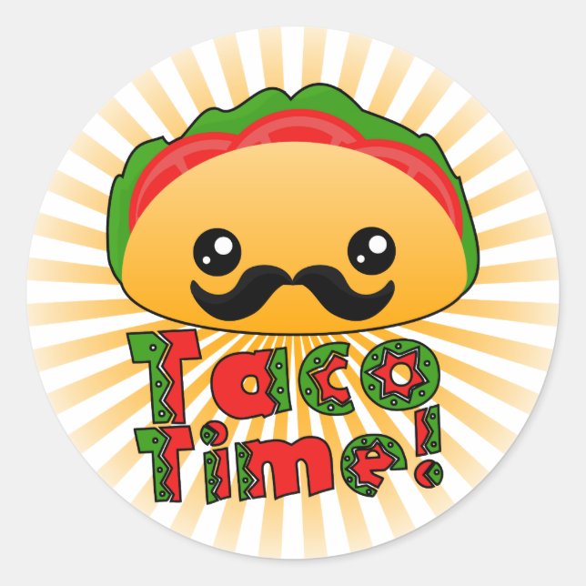 Taco Time Classic Round Sticker (Front)