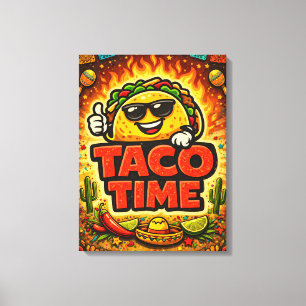 Taco Time - Fiesta Fiasco - Foodie Fiends Canvas Print