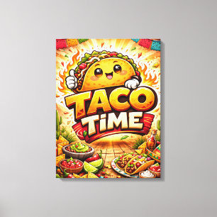 Taco Time - Fiesta Fiasco - Foodie Fiends Canvas Print