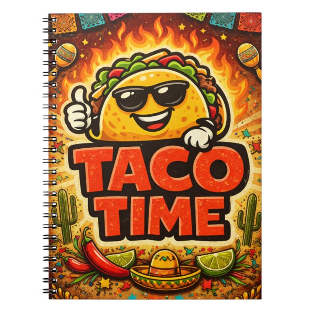 Taco Time - Fiesta Fiasco - Foodie Fiends Notebook (Front)