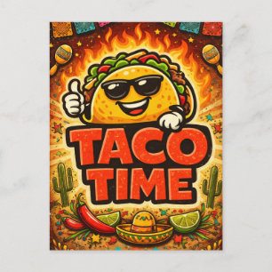 Taco Time - Fiesta Fiasco - Foodie Fiends Postcard