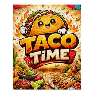 Taco Time - Fiesta Fiasco - Foodie Fiends Poster