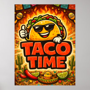 Taco Time - Fiesta Fiasco - Foodie Fiends Poster