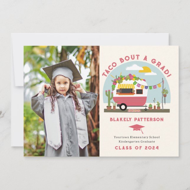 Taco Truck Photo Kids Graduation Card (Front)