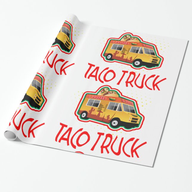 Taco Truck Wrapping Paper (Unrolled)