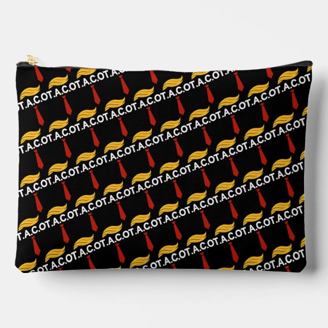 Taco Trump Always Chickens Out Accessory Pouch (Front)