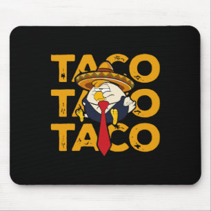 Taco Trump Always Chickens Out Funny Chicken Trump Mouse Mat