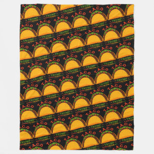 Taco Trump Always Chickens Out Funny Fleece Blanket