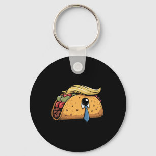 Taco Trump Always Chickens Out Political Humor Tar Key Ring