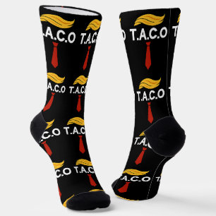 Taco Trump Always Chickens Out Socks