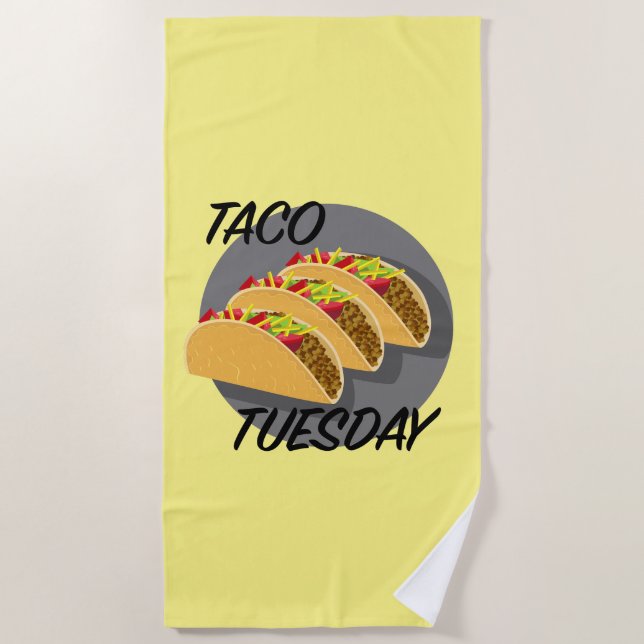Taco Tuesday Design - Beach Towel (Front)