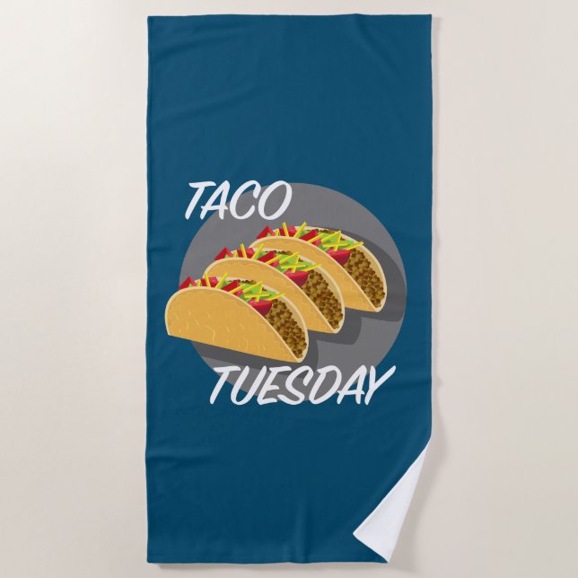 Taco Tuesday Design - Beach Towel (Front)