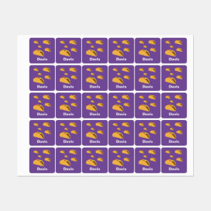 Taco Tuesday Design - Small Square Clothing Label
