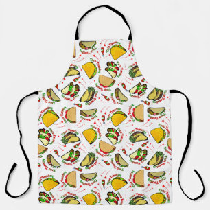 Taco Tuesday Hard & Soft Tacos Hot Sauce White Apron