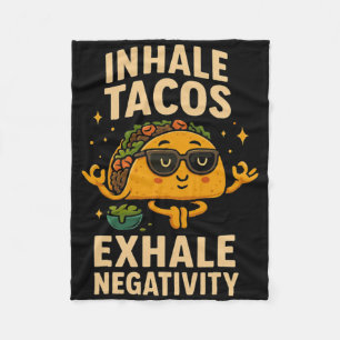 Taco, Tuesday Mindfulness Meditation Sungles Humou Fleece Blanket