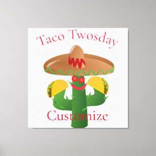Taco Tuesday Saguaro Cactus Thunder_Cove Canvas Print