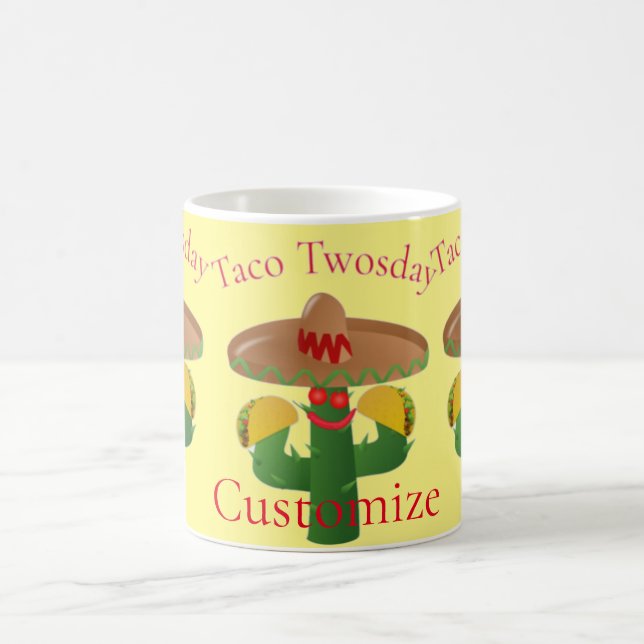 Taco Tuesday Saguaro Cactus Thunder_Cove Coffee Mug (Center)