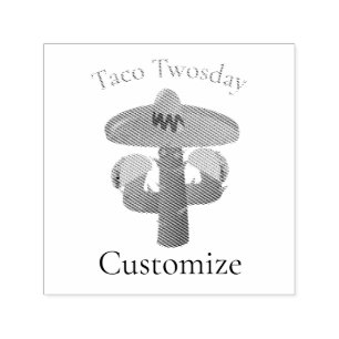 Taco Tuesday Saguaro Cactus Thunder_Cove Self-inking Stamp