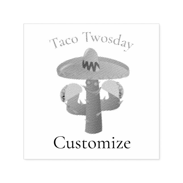 Taco Tuesday Saguaro Cactus Thunder_Cove Self-inking Stamp (Design)