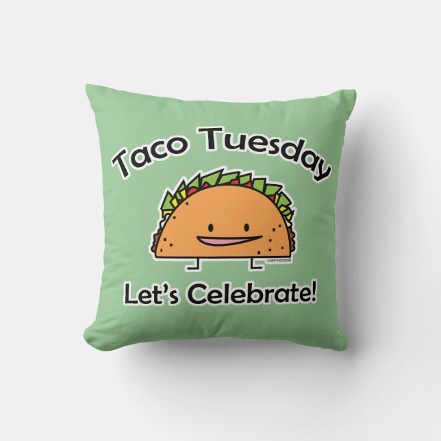 Taco Tuesday shell cheese Mexican food Cushion (Front)