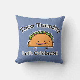 Taco Tuesday shell cheese Mexican food Cushion
