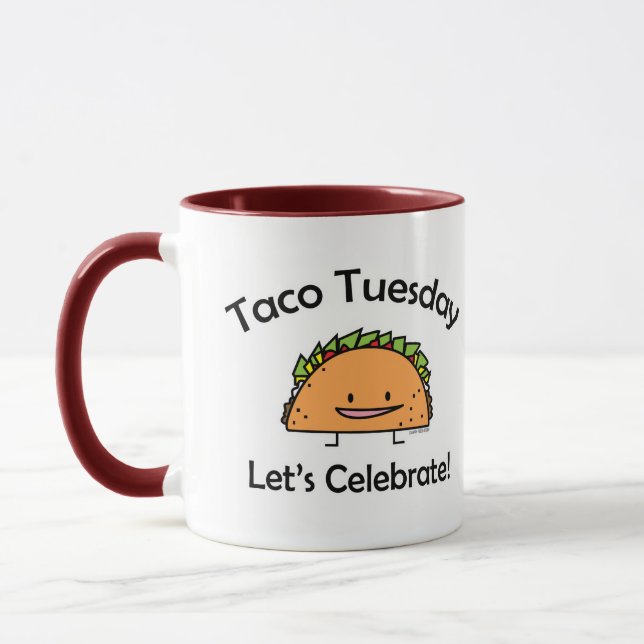 Taco Tuesday shell cheese Mexican food Mug (Left)