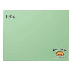 Taco Tuesday shell cheese Mexican food Notepad